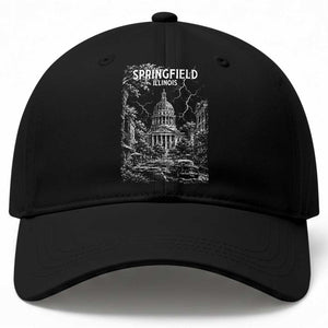 Historic Springfield Illinois Architecture Baseball Cap The Prairie State Souvenir Gift TS12 Print Your Wear