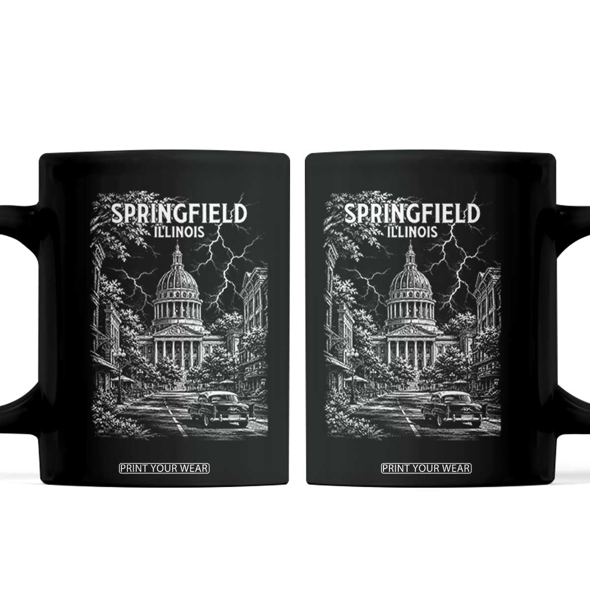 Historic Springfield Illinois Architecture Coffee Mug The Prairie State Souvenir Gift