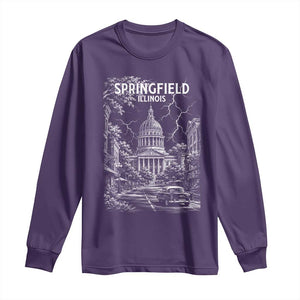 Historic Springfield Illinois Architecture Long Sleeve Shirt The Prairie State Souvenir Gift