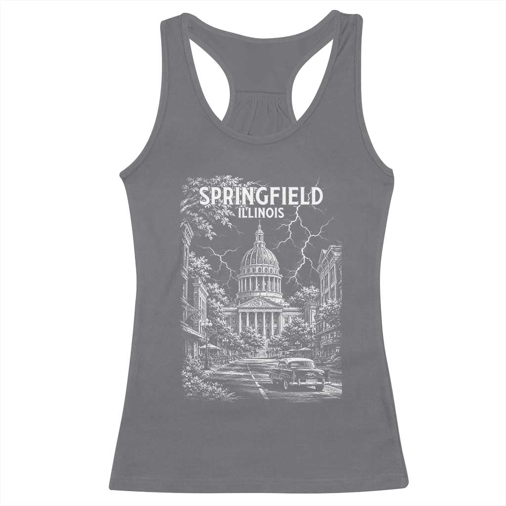 Historic Springfield Illinois Architecture Racerback Tank Top The Prairie State Souvenir Gift