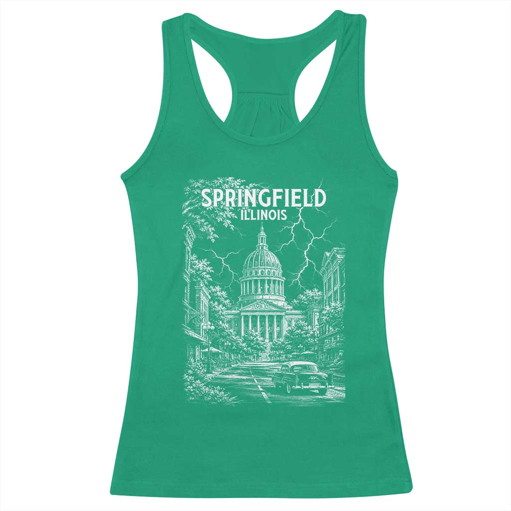 Historic Springfield Illinois Architecture Racerback Tank Top The Prairie State Souvenir Gift
