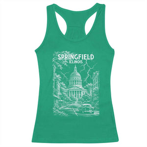 Historic Springfield Illinois Architecture Racerback Tank Top The Prairie State Souvenir Gift