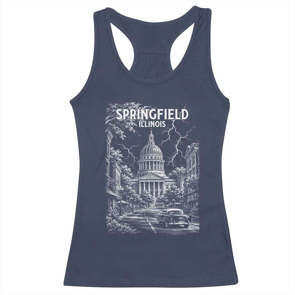 Historic Springfield Illinois Architecture Racerback Tank Top The Prairie State Souvenir Gift