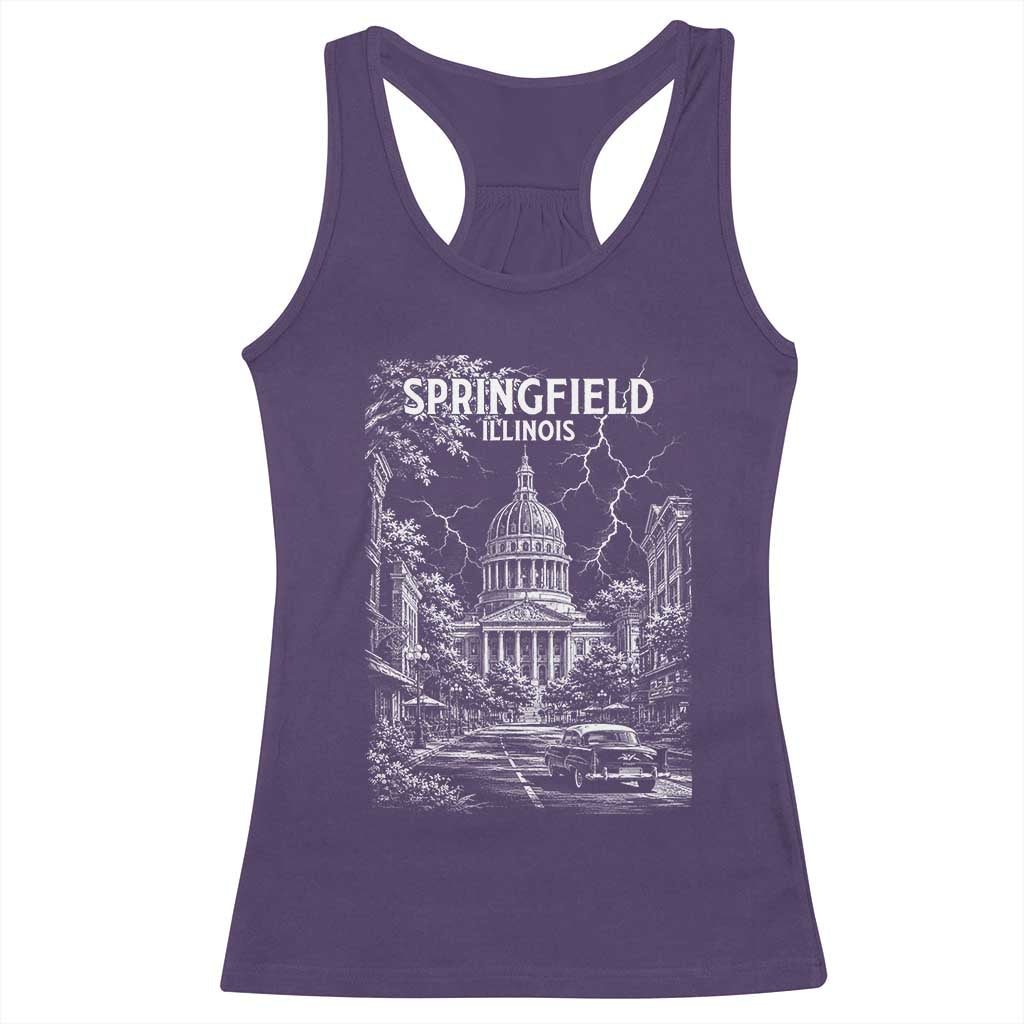 Historic Springfield Illinois Architecture Racerback Tank Top The Prairie State Souvenir Gift