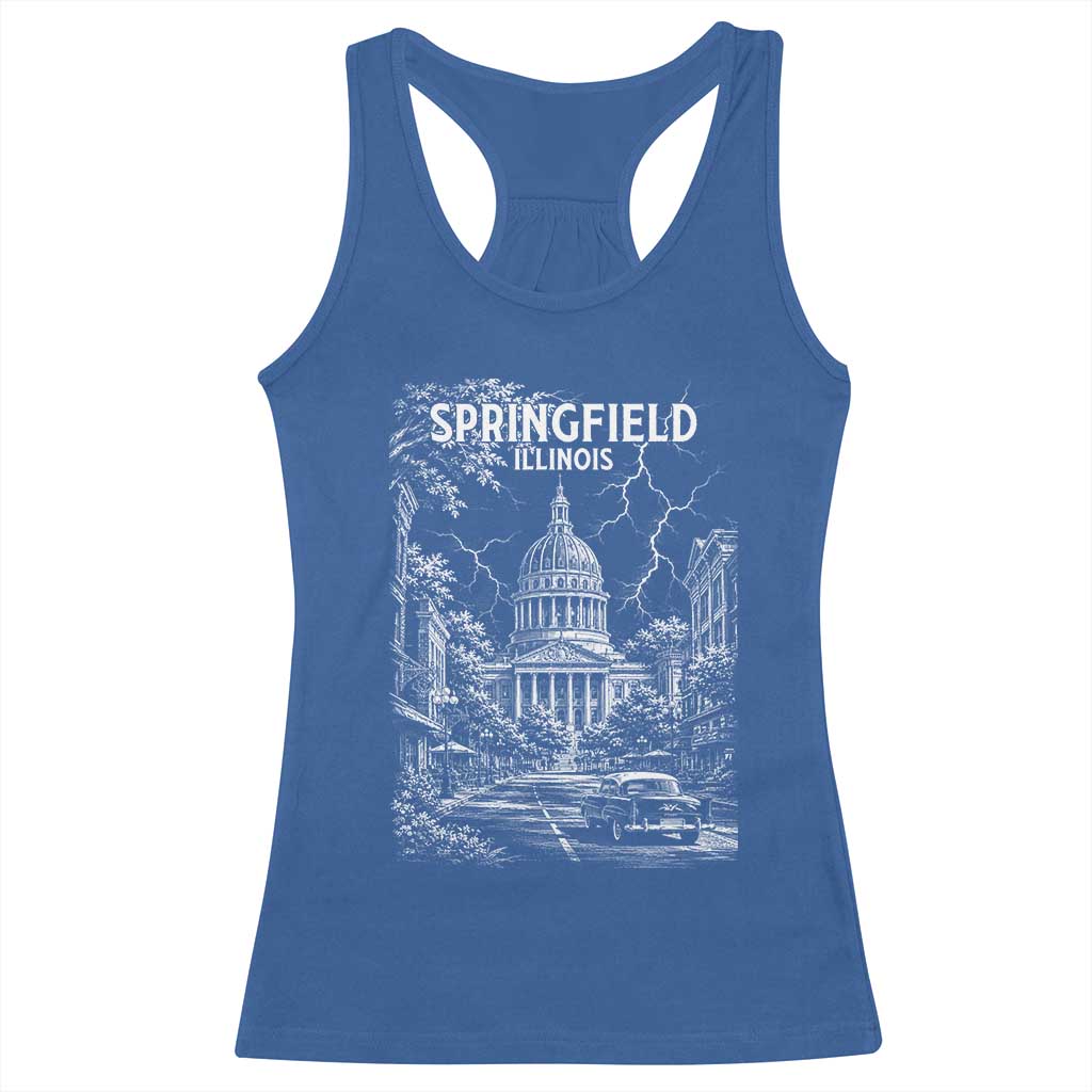 Historic Springfield Illinois Architecture Racerback Tank Top The Prairie State Souvenir Gift