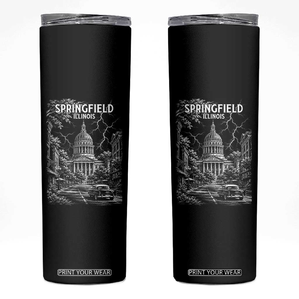 Historic Springfield Illinois Architecture Skinny Tumbler The Prairie State Souvenir Gift