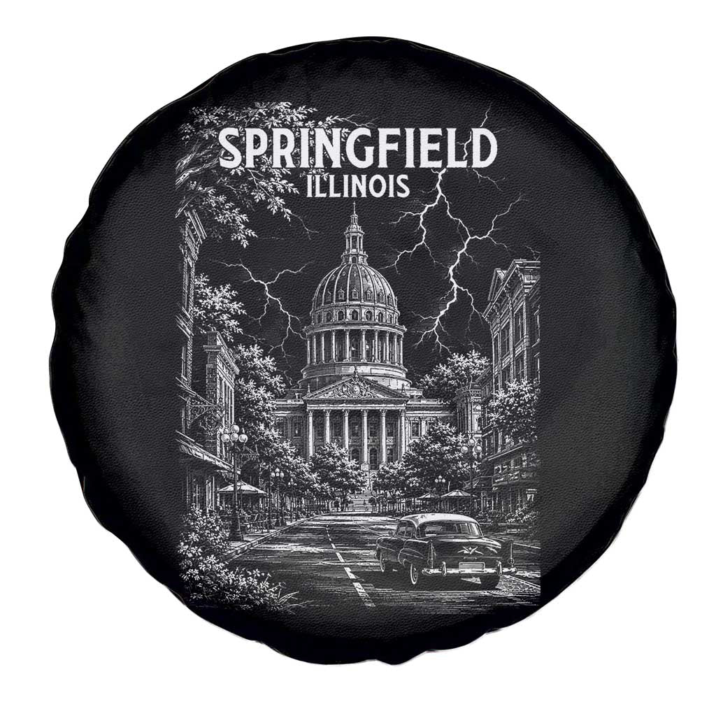 Historic Springfield Illinois Architecture Spare Tire Cover The Prairie State Souvenir Gift TS12 Print Your Wear