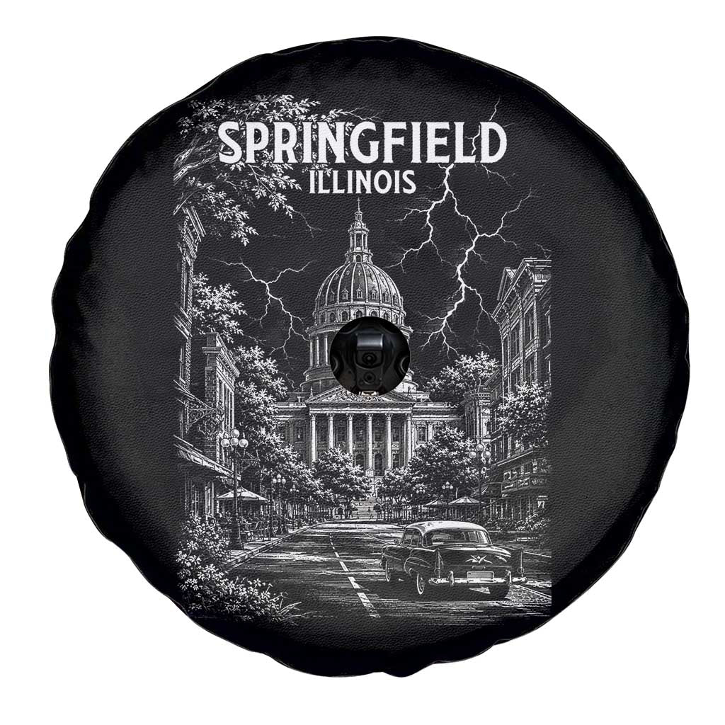Historic Springfield Illinois Architecture Spare Tire Cover The Prairie State Souvenir Gift TS12 Print Your Wear