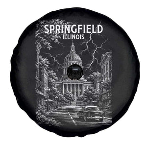 Historic Springfield Illinois Architecture Spare Tire Cover The Prairie State Souvenir Gift TS12 Print Your Wear