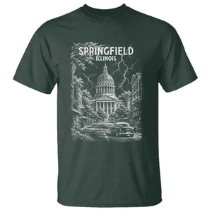 Historic Springfield Illinois Architecture T Shirt The Prairie State Souvenir Gift