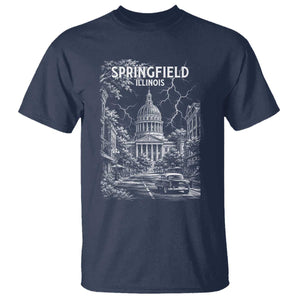 Historic Springfield Illinois Architecture T Shirt The Prairie State Souvenir Gift