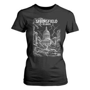 Historic Springfield Illinois Architecture T Shirt For Women The Prairie State Souvenir Gift