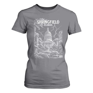 Historic Springfield Illinois Architecture T Shirt For Women The Prairie State Souvenir Gift