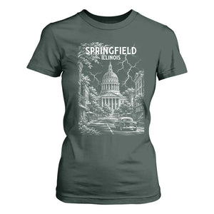 Historic Springfield Illinois Architecture T Shirt For Women The Prairie State Souvenir Gift