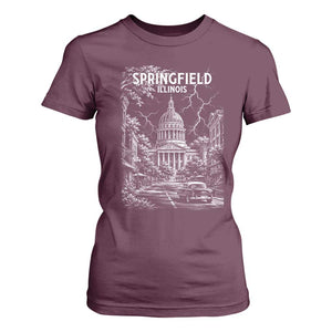 Historic Springfield Illinois Architecture T Shirt For Women The Prairie State Souvenir Gift