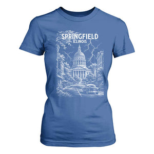 Historic Springfield Illinois Architecture T Shirt For Women The Prairie State Souvenir Gift