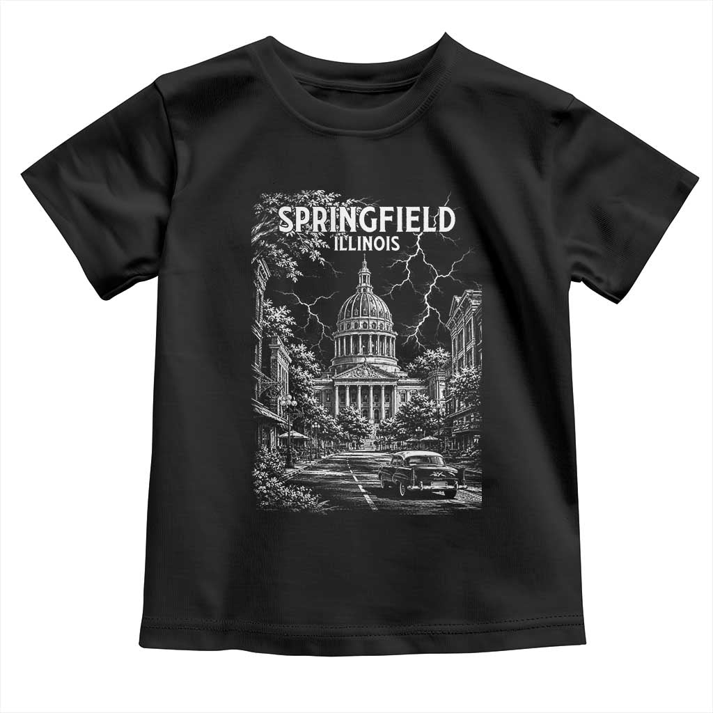 Historic Springfield Illinois Architecture Toddler T Shirt The Prairie State Souvenir Gift