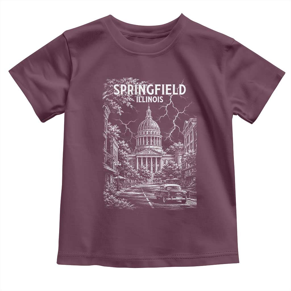 Historic Springfield Illinois Architecture Toddler T Shirt The Prairie State Souvenir Gift