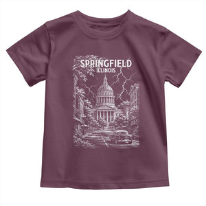 Historic Springfield Illinois Architecture Toddler T Shirt The Prairie State Souvenir Gift