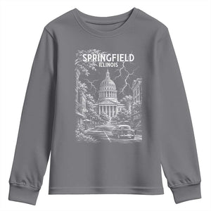 Historic Springfield Illinois Architecture Youth Sweatshirt The Prairie State Souvenir Gift