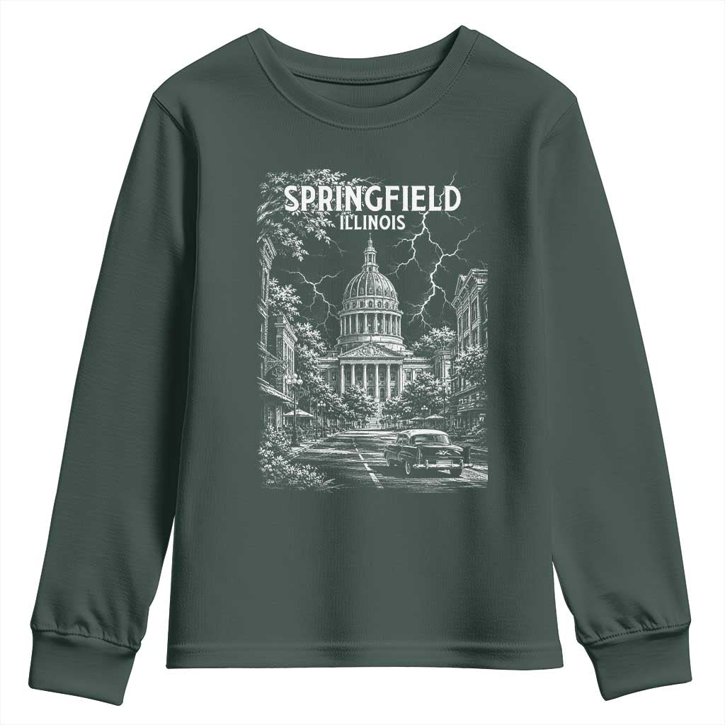 Historic Springfield Illinois Architecture Youth Sweatshirt The Prairie State Souvenir Gift