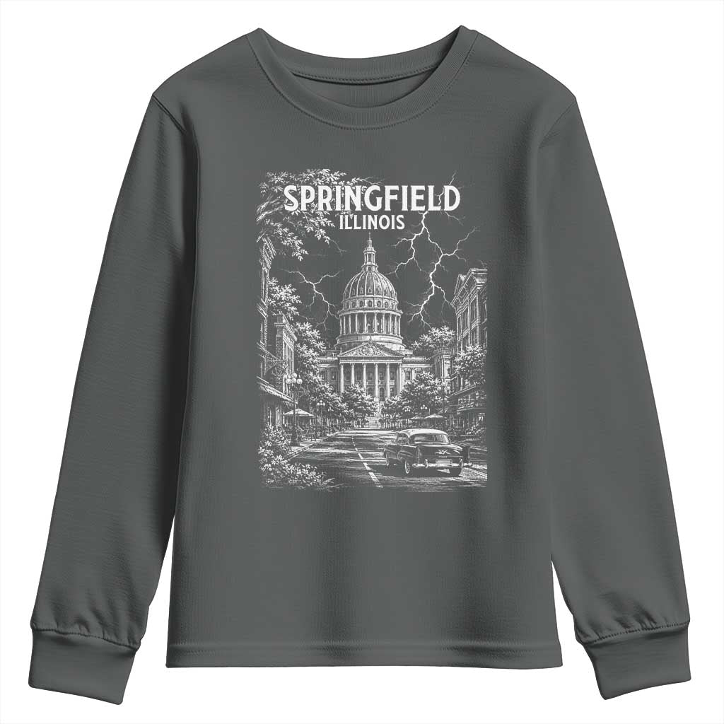 Historic Springfield Illinois Architecture Youth Sweatshirt The Prairie State Souvenir Gift