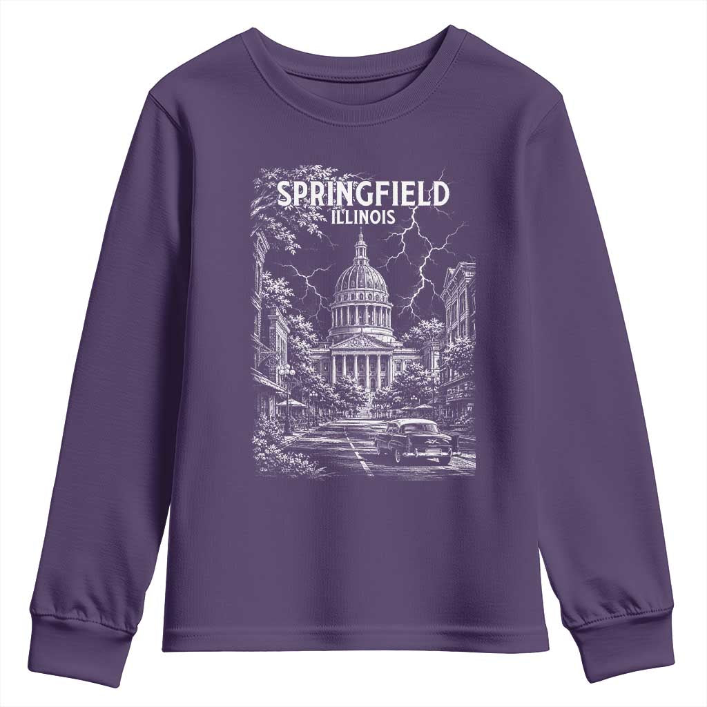 Historic Springfield Illinois Architecture Youth Sweatshirt The Prairie State Souvenir Gift