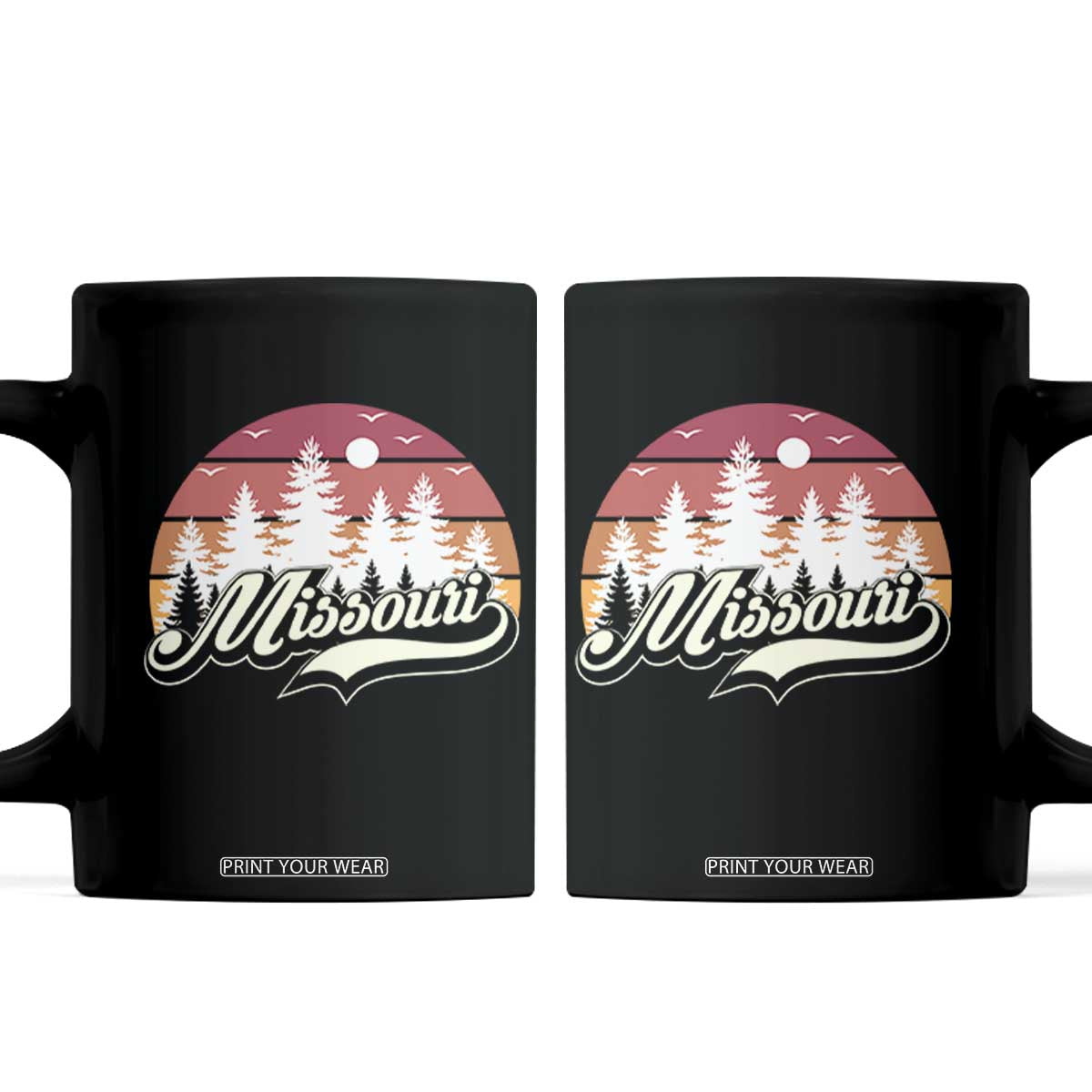 Missouri Travel Gift Coffee Mug Vintage Forest River Landscape TS12 Black Print Your Wear