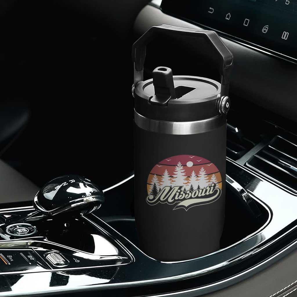 Missouri Travel Gift Flip Straw Tumbler Vintage Forest River Landscape TS12 Print Your Wear