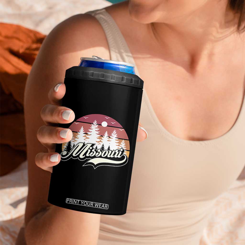 Missouri Travel Gift 4 in 1 Can Cooler Tumbler Vintage Forest River Landscape TS12 Print Your Wear