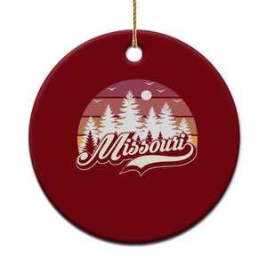 Missouri Travel Gift Ceramic Ornament Vintage Forest River Landscape TS12 1pc Red Print Your Wear