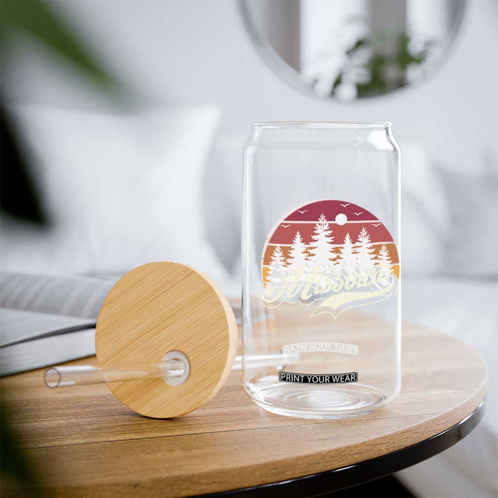 Missouri Travel Gift Glass Can Vintage Forest River Landscape TS12 Print Your Wear