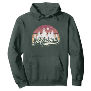 Missouri Travel Gift Hoodie Vintage Forest River Landscape TS12 Dark Forest Green Print Your Wear