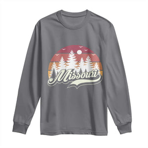 Missouri Travel Gift Long Sleeve Shirt Vintage Forest River Landscape TS12 Charcoal Print Your Wear