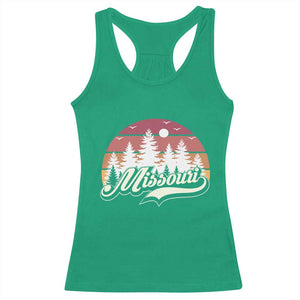 Missouri Travel Gift Racerback Tank Top Vintage Forest River Landscape TS12 Irish Green Print Your Wear