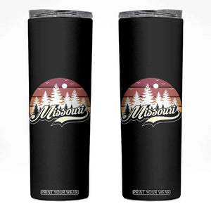 Missouri Travel Gift Skinny Tumbler Vintage Forest River Landscape TS12 Black Print Your Wear