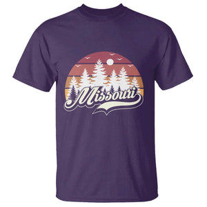 Missouri Travel Gift T Shirt Vintage Forest River Landscape TS12 Purple Print Your Wear