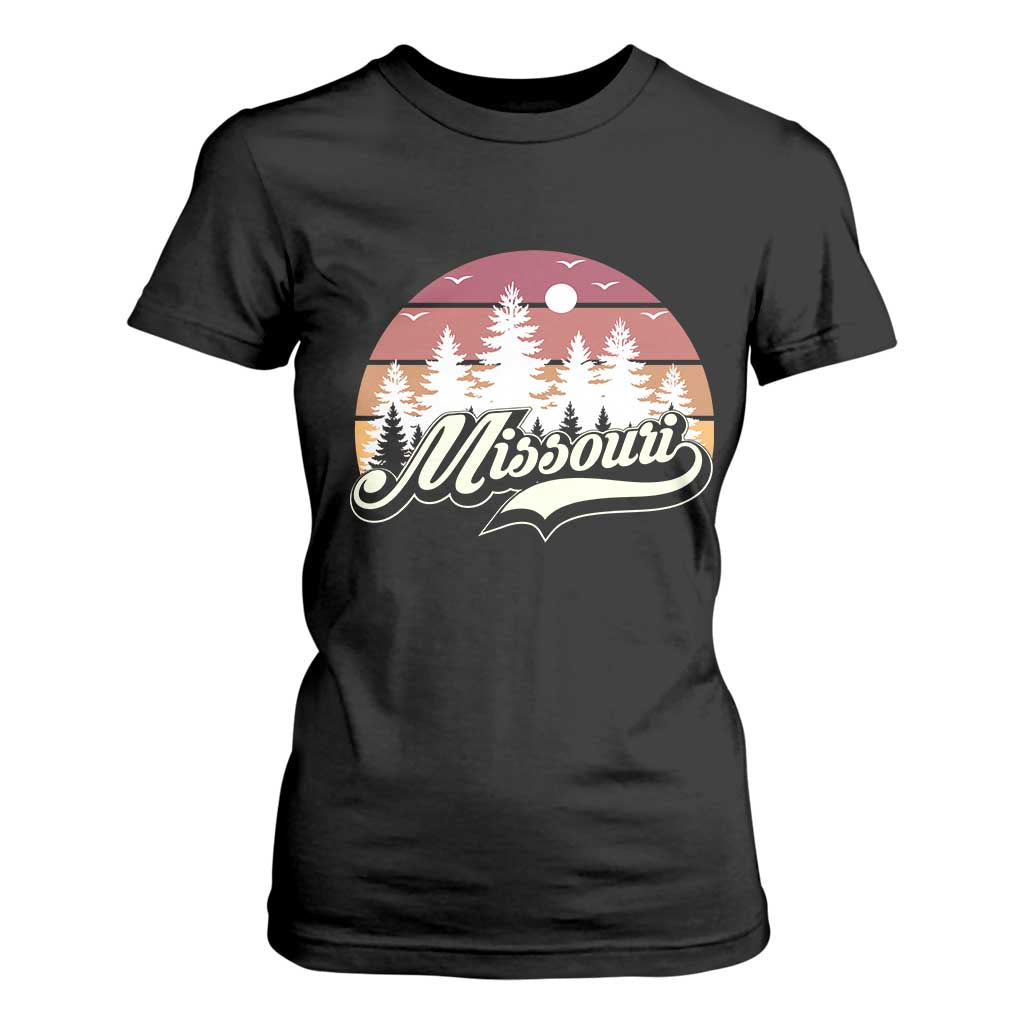 Missouri Travel Gift T Shirt For Women Vintage Forest River Landscape TS12 Black Print Your Wear