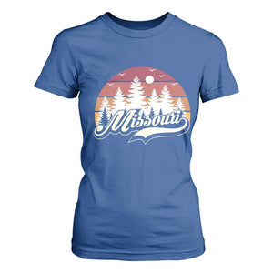 Missouri Travel Gift T Shirt For Women Vintage Forest River Landscape TS12 Royal Blue Print Your Wear