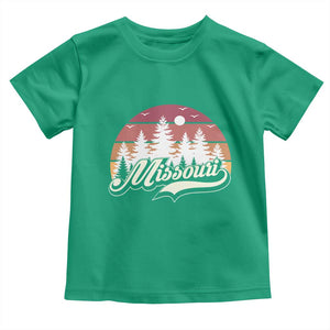 Missouri Travel Gift Toddler T Shirt Vintage Forest River Landscape TS12 Irish Green Print Your Wear