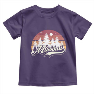 Missouri Travel Gift Toddler T Shirt Vintage Forest River Landscape TS12 Purple Print Your Wear