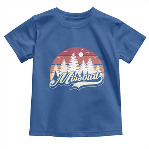 Missouri Travel Gift Toddler T Shirt Vintage Forest River Landscape TS12 Royal Blue Print Your Wear