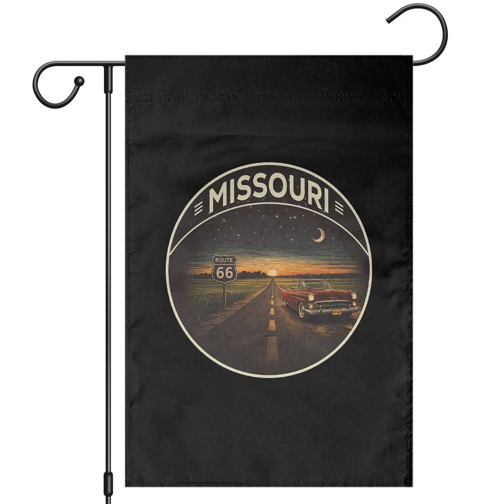 Missouri State Route Highway 66 Garden Flag Mother Road Travel Gift TS12 Black Print Your Wear