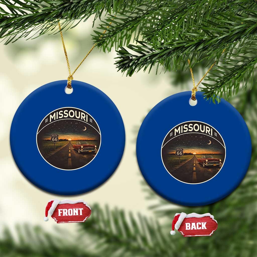 Missouri State Route Highway 66 Ceramic Ornament Mother Road Travel Gift TS12 1pc Blue Print Your Wear