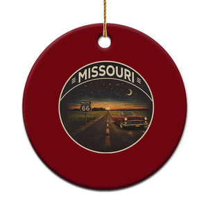 Missouri State Route Highway 66 Ceramic Ornament Mother Road Travel Gift TS12 1pc Red Print Your Wear