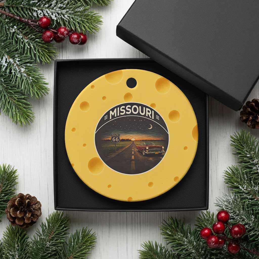 Missouri State Route Highway 66 Ceramic Ornament Mother Road Travel Gift TS12 1pc Yellow Cheese Print Your Wear