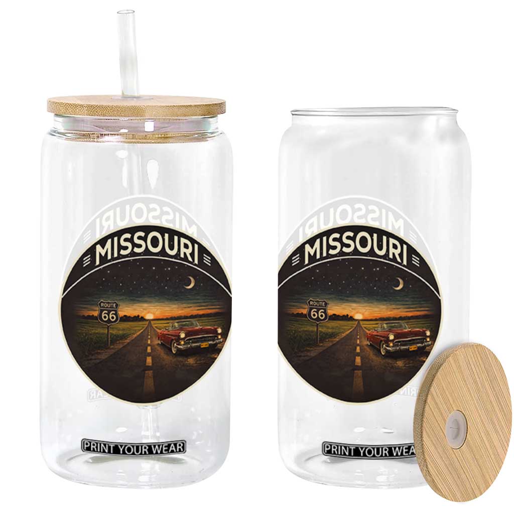 Missouri State Route Highway 66 Glass Can Mother Road Travel Gift TS12 Print Your Wear