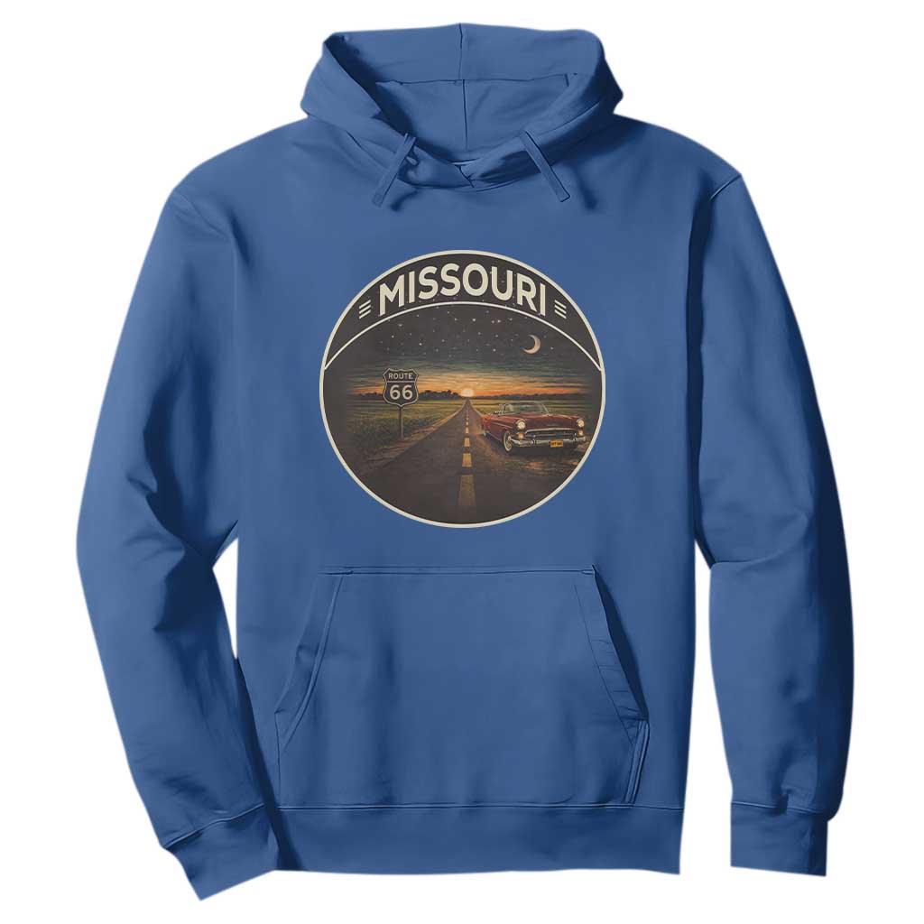 Missouri State Route Highway 66 Hoodie Mother Road Travel Gift TS12 Royal Blue Print Your Wear