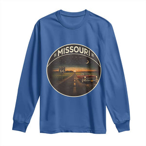 Missouri State Route Highway 66 Long Sleeve Shirt Mother Road Travel Gift TS12 Royal Blue Print Your Wear