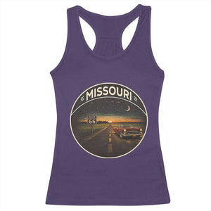 Missouri State Route Highway 66 Racerback Tank Top Mother Road Travel Gift TS12 Purple Print Your Wear